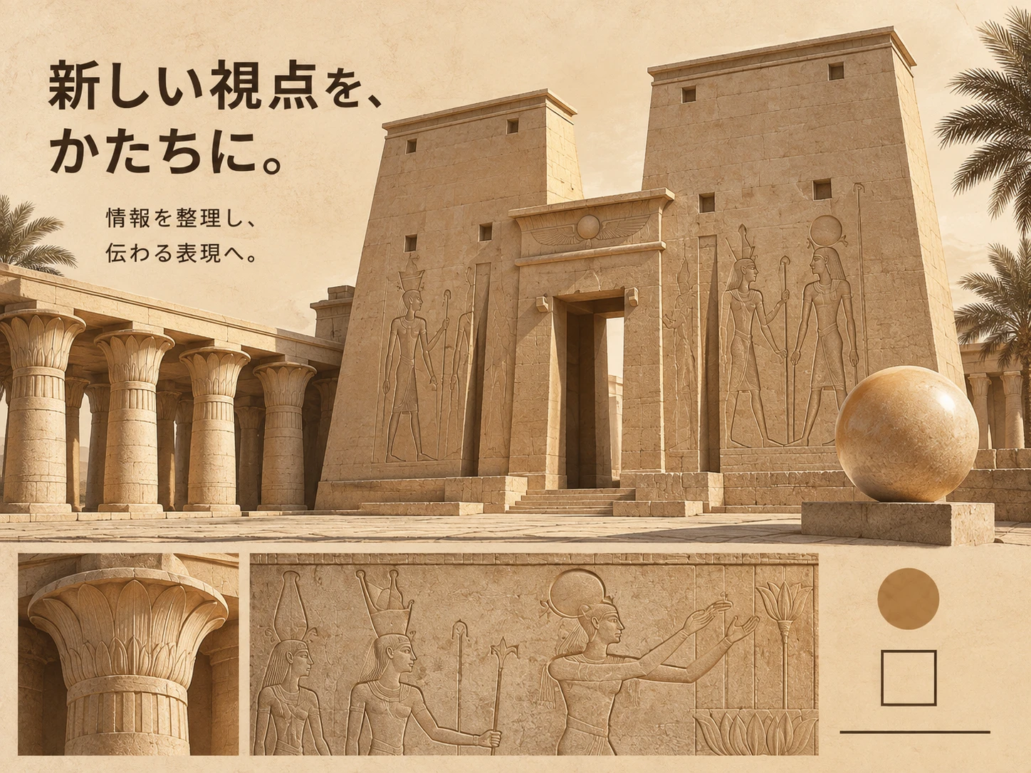 古代エジプト建築のスタイル見本