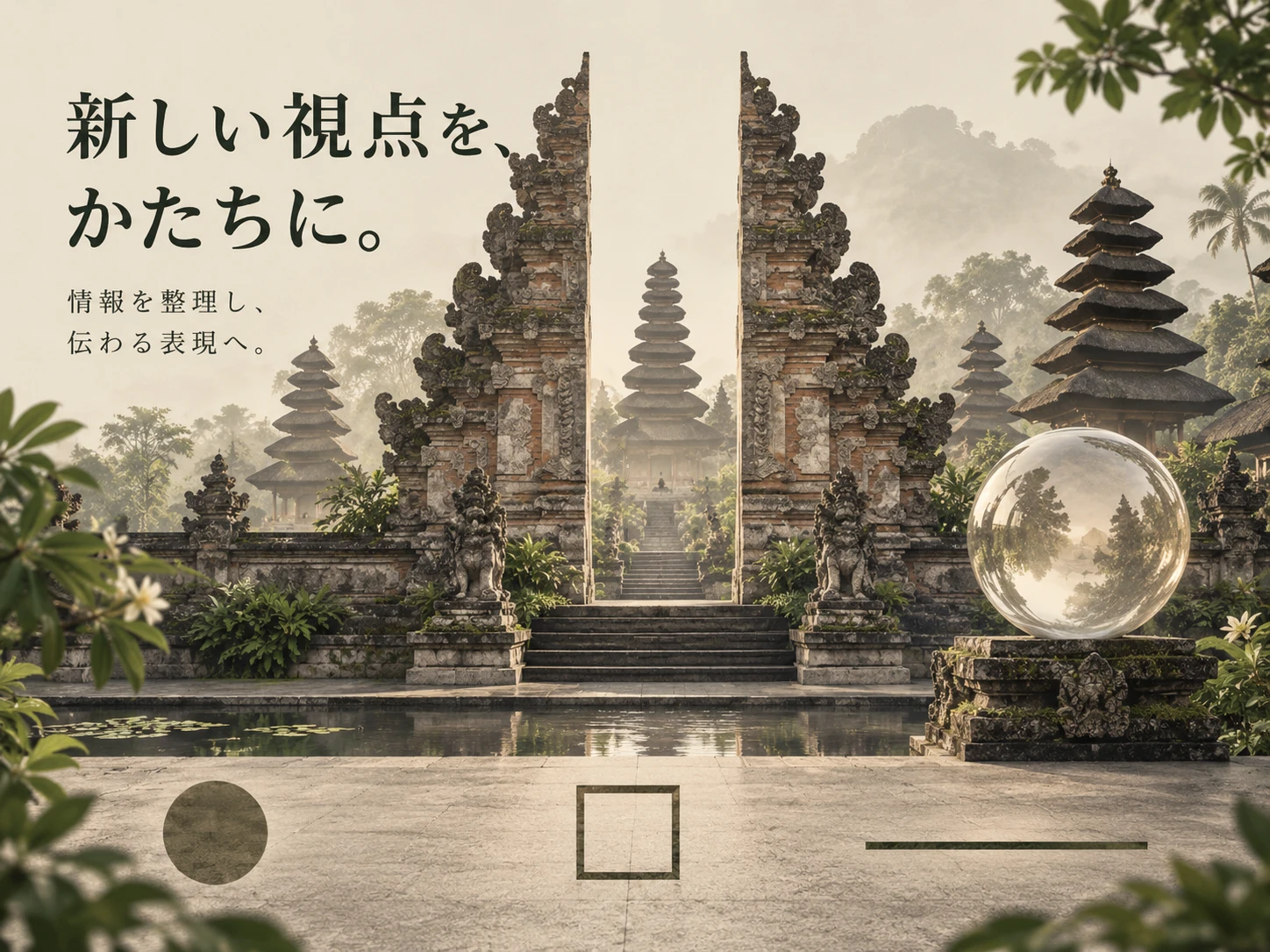 バリの寺院建築のスタイル見本