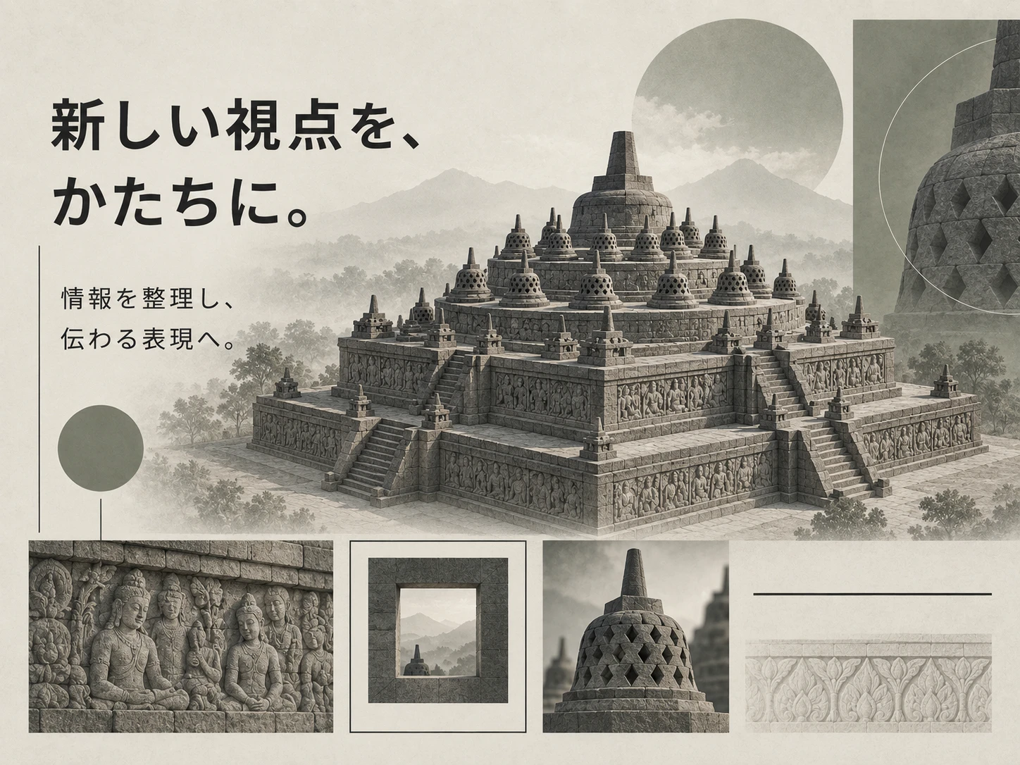 中部ジャワ建築（シャイレーンドラ朝）のスタイル見本