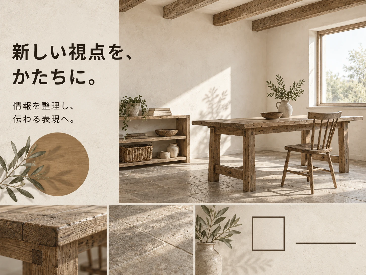ファームハウス・インテリアのスタイル見本