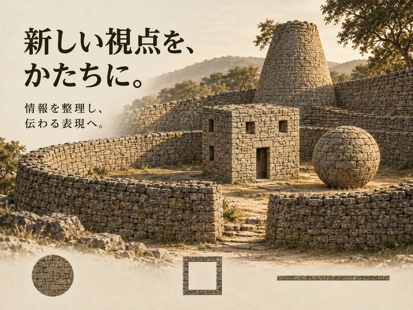 グレート・ジンバブエの石造建築のスタイル見本