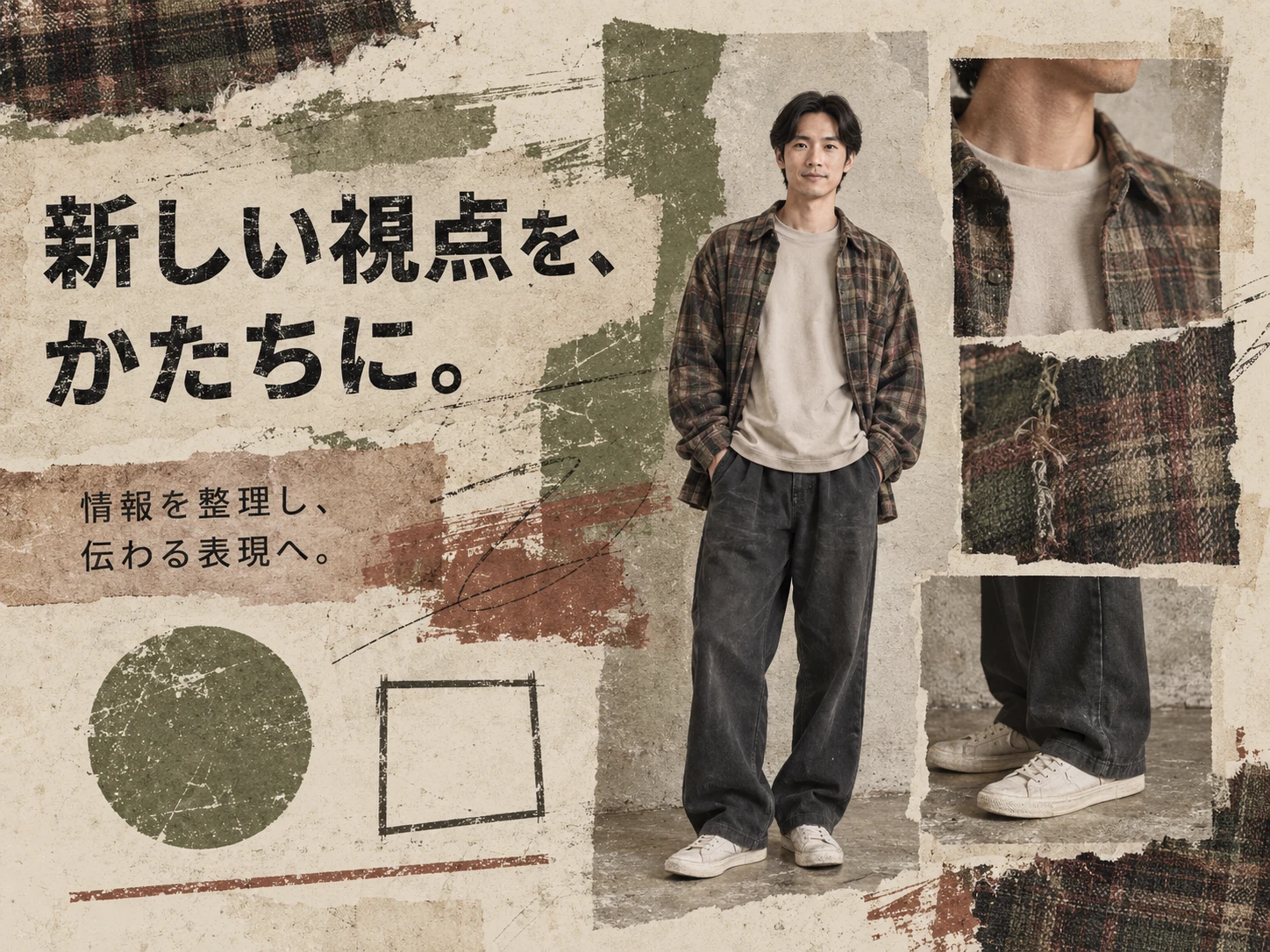 グランジ・ファッションのスタイル見本