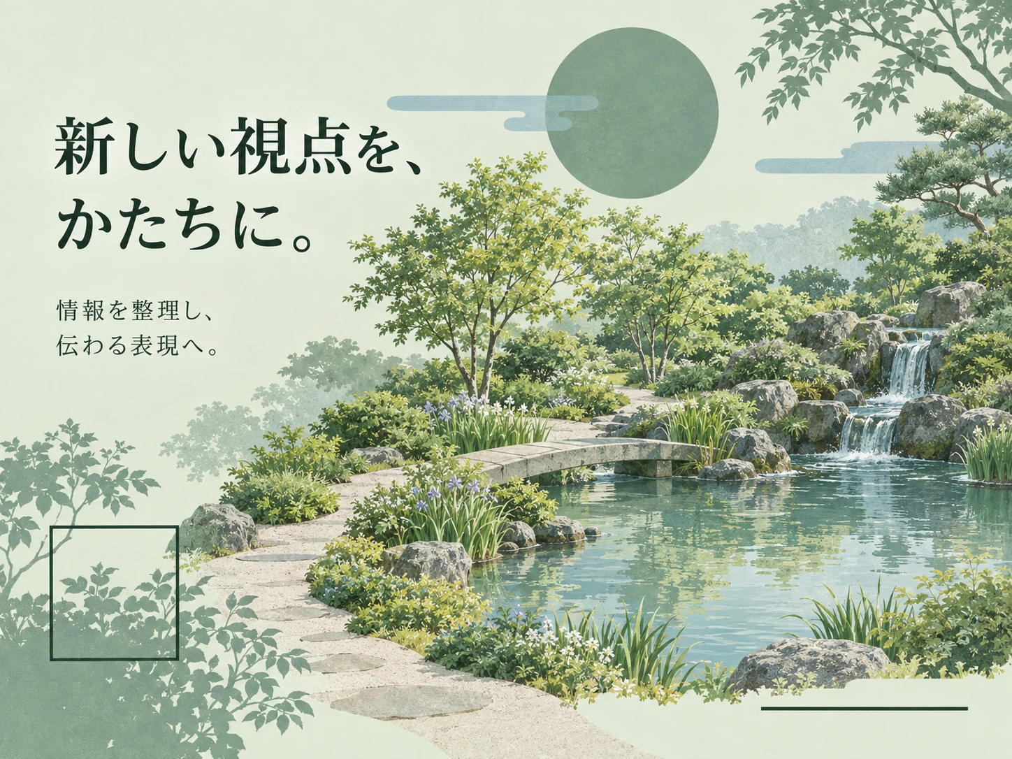 日本の池泉庭園のスタイル見本
