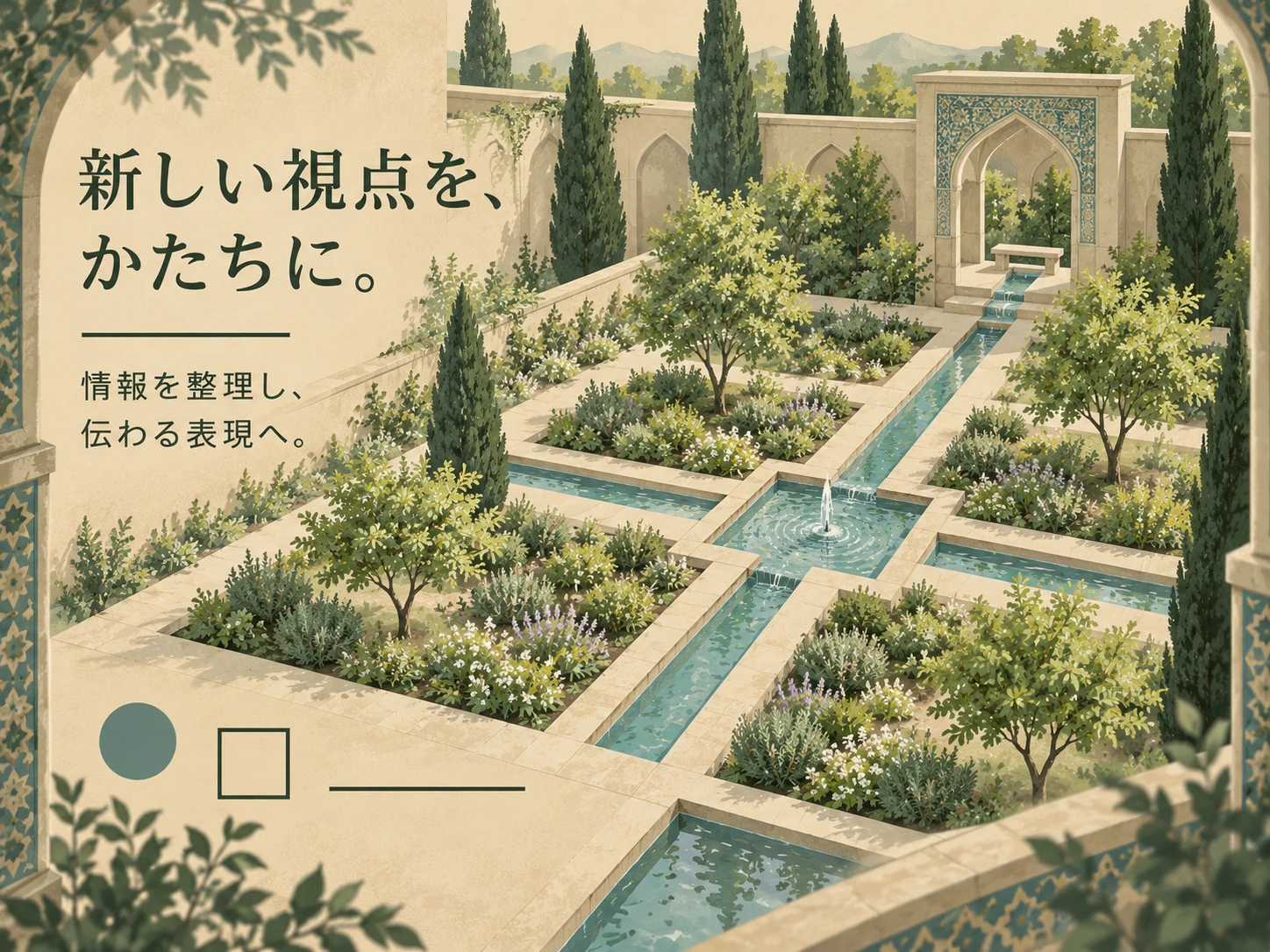 ペルシア庭園のスタイル見本