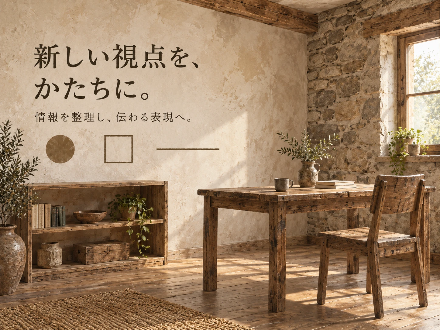 ラスティック・インテリアのスタイル見本