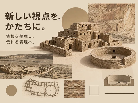 祖先プエブロ建築(チャコ)のスタイル見本